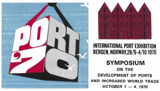 Logo for den internasjonale havnekongressen PORT 70, som ble avholdt noen oktoberdager i 1970.