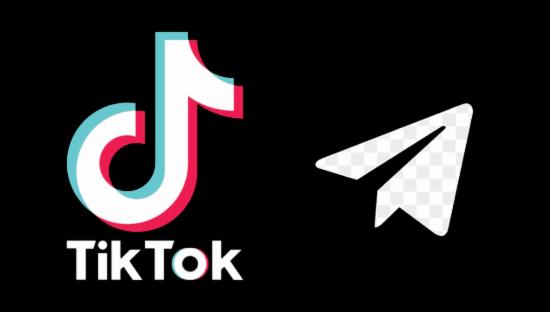 Logoene til appene TikTok og Telegram