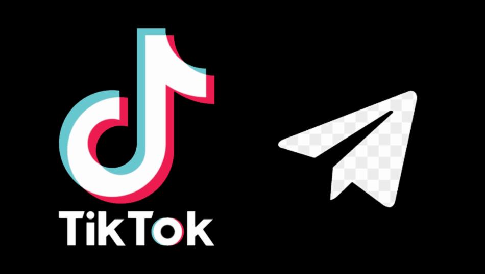 Logoene til TikTok og Telegram