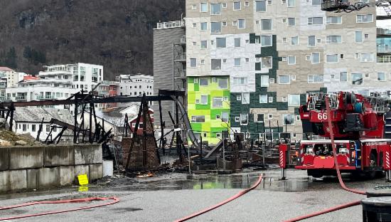 Bergen betongstøperi ette brannen