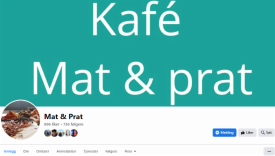 Skjermdump Mat & prat sin Facebook-side