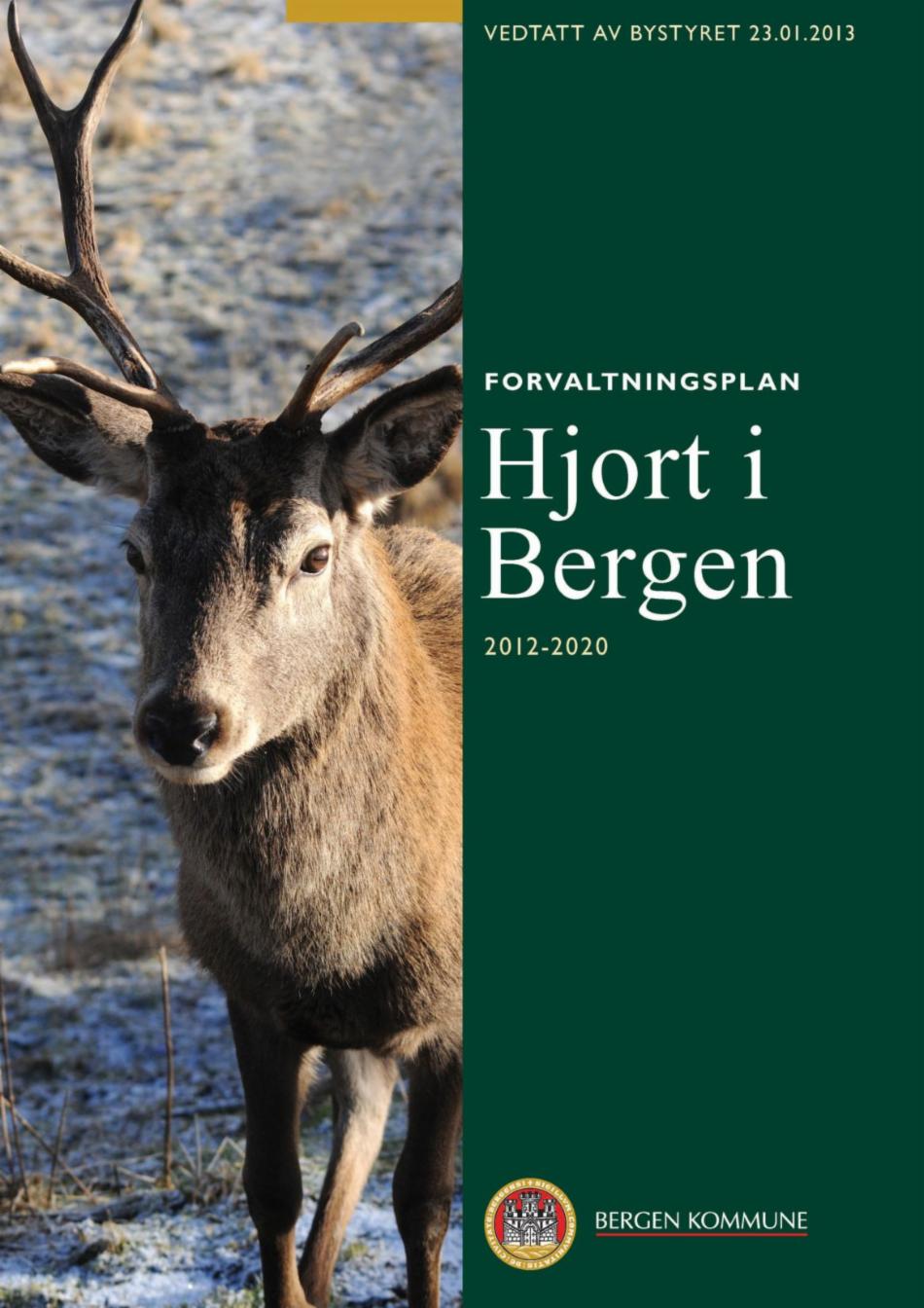 Forside forvaltningsplan Hjort i Bergen