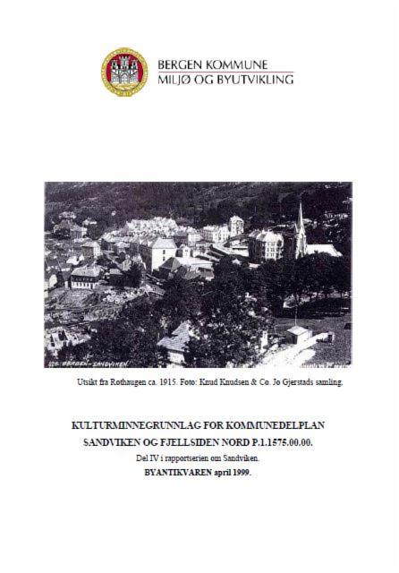 Kulturminnegrunnlag for kommunedelplan Sandviken og fjellsiden nord bilde